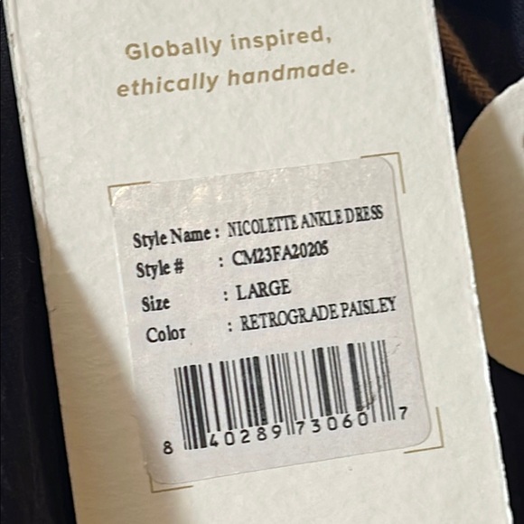 Cleobella Nicolette Midi Dress  Retrograde Paisley Purple Multi  Chiffon Size L - Picture 6 of 15